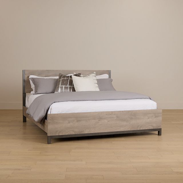 Evanston Gray Panel Bed