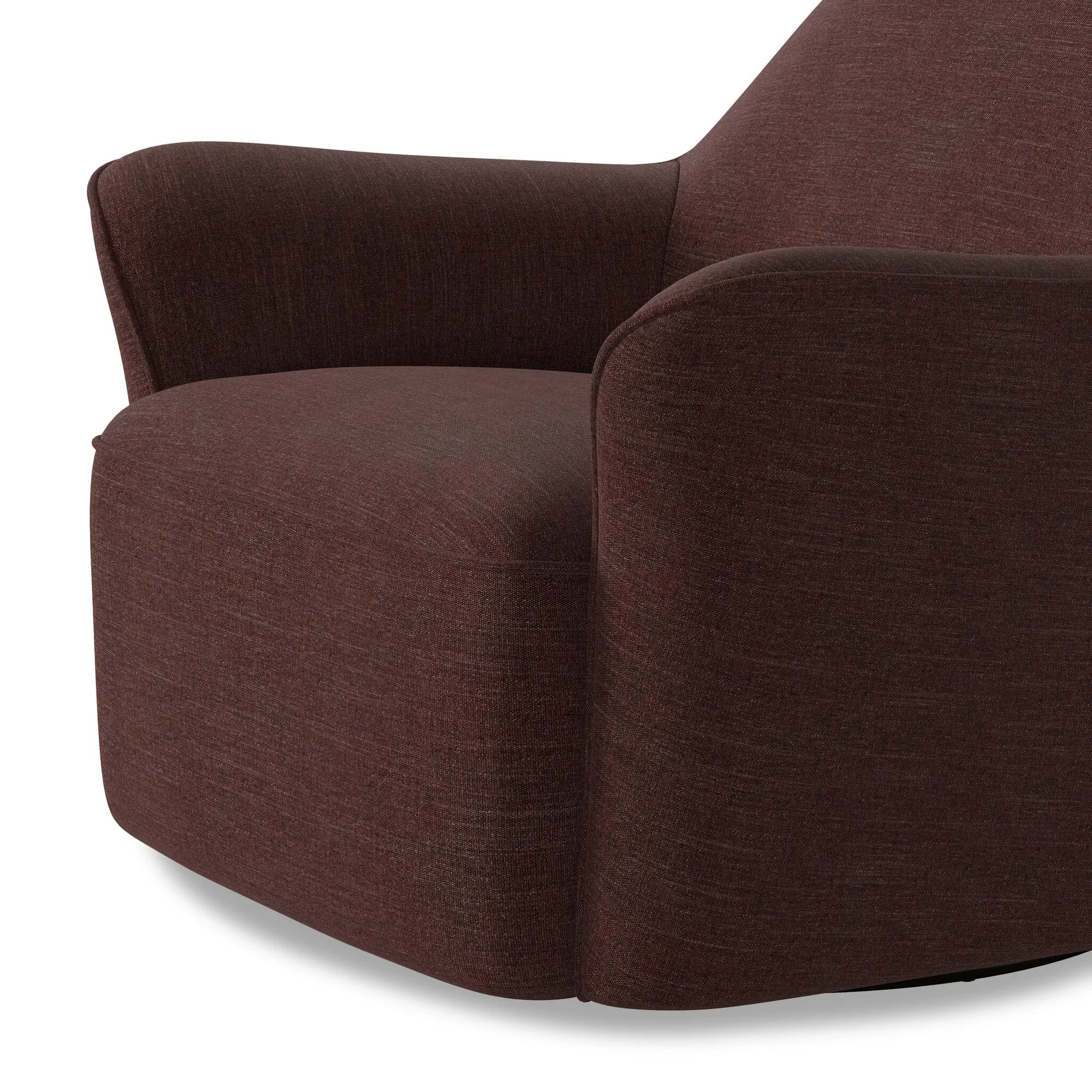 Four Hands Becky Brown Fabric Swivel Accent Chair