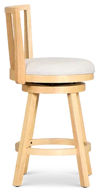 Porter Light Tone Fabric Adjustable Upholstered Swivel Barstool