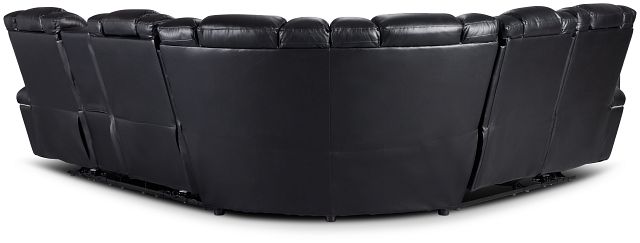 Troy Black Micro Right Console Love Reclining Sectional