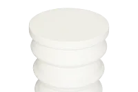 Layla White Round End Table