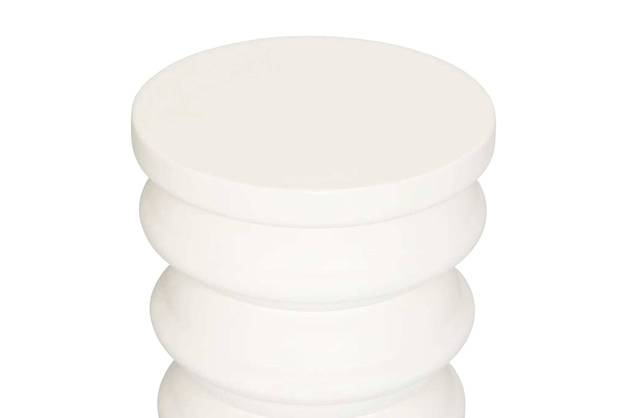 Layla White Round End Table