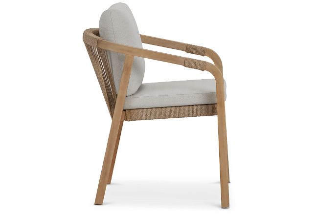 Lucia Gray Cushioned Arm Chair