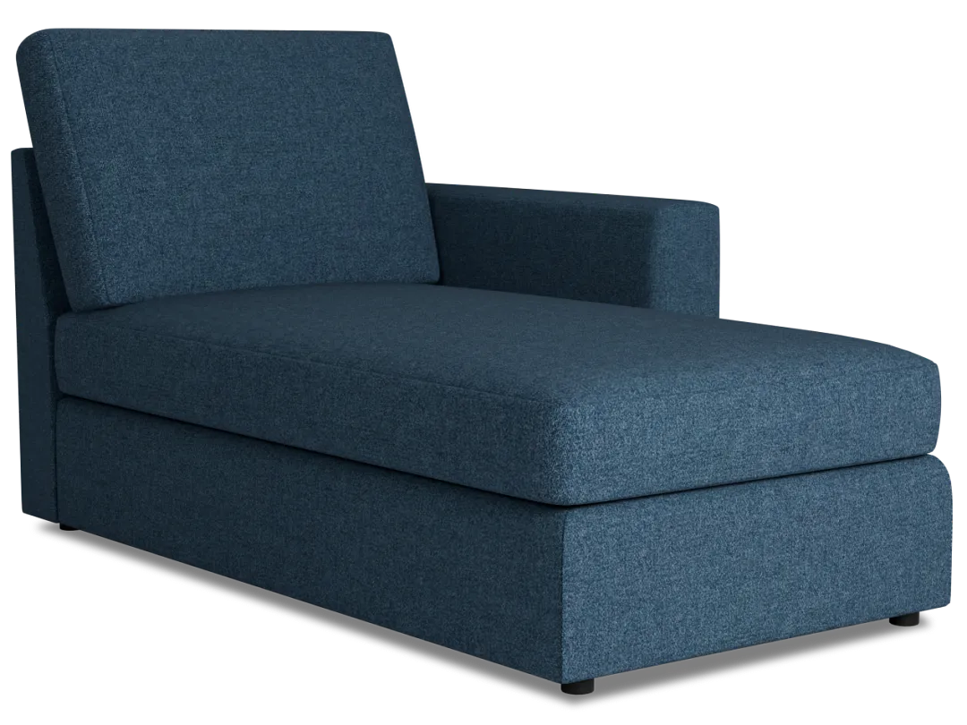 Citymod Blue Fabric Right Chaise