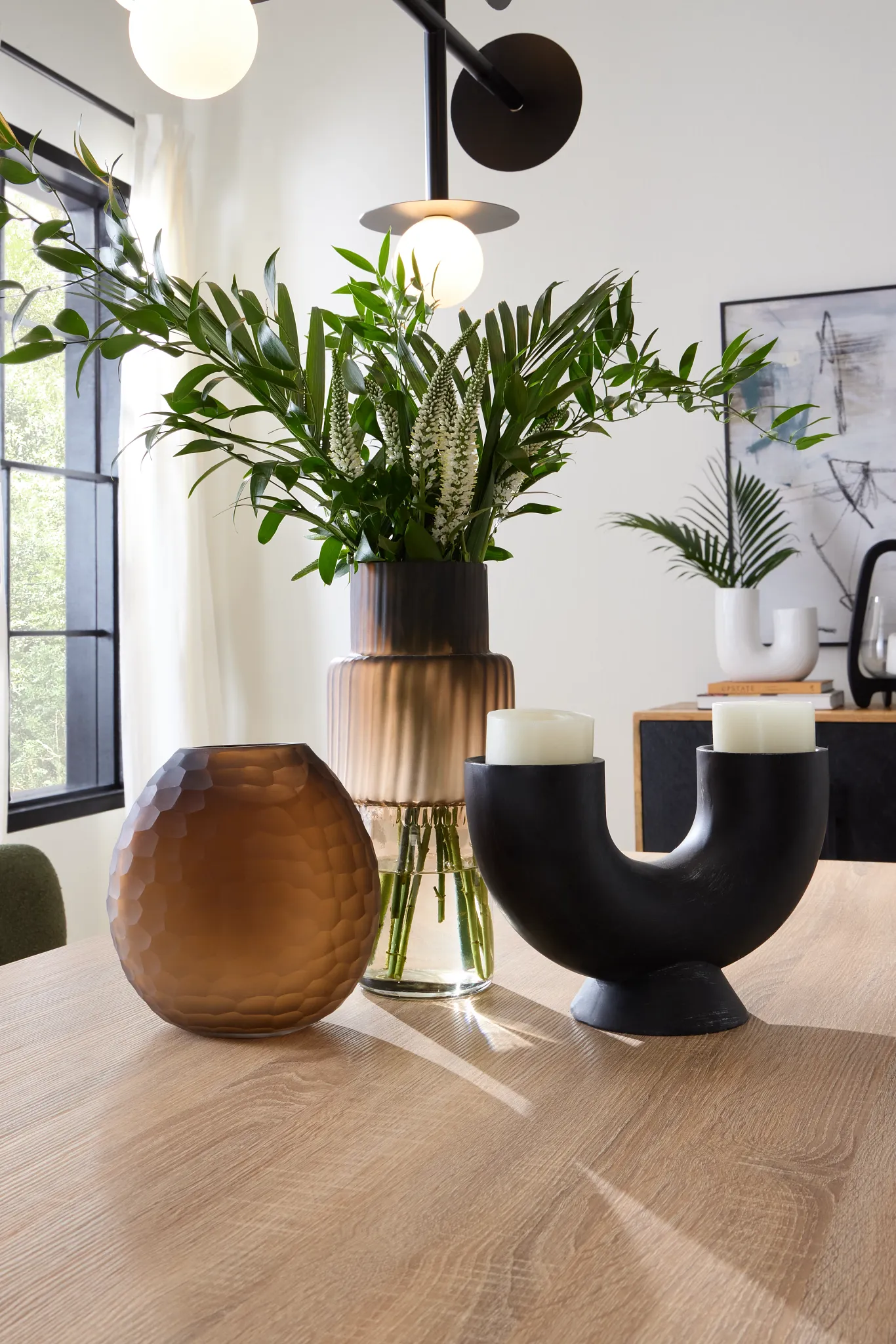 Joliet Brown Small Vase