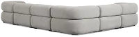 Celeste Light Gray Fabric 7-piece Chaise Sectional