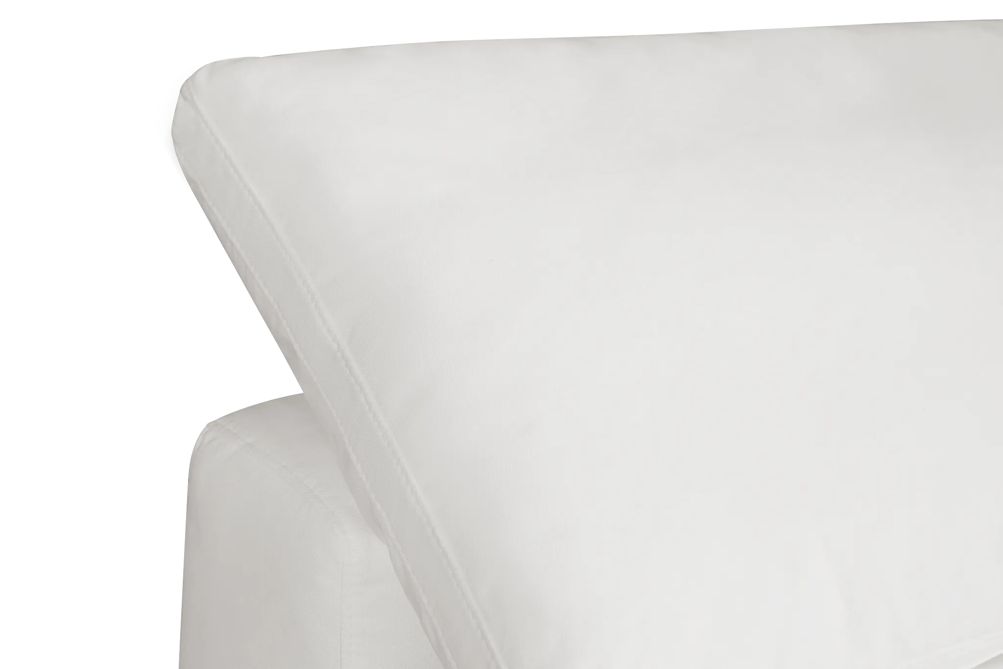 Nixon White Fabric Armless Chair