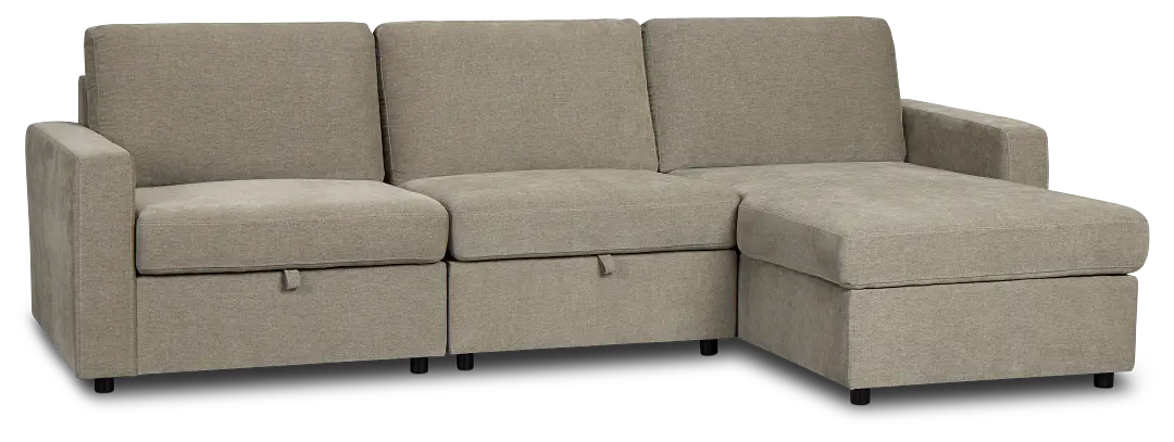 Addie Gray Fabric Right Chaise Storage Sectional Addie Gray Fabric Right Chaise Storage Sectional