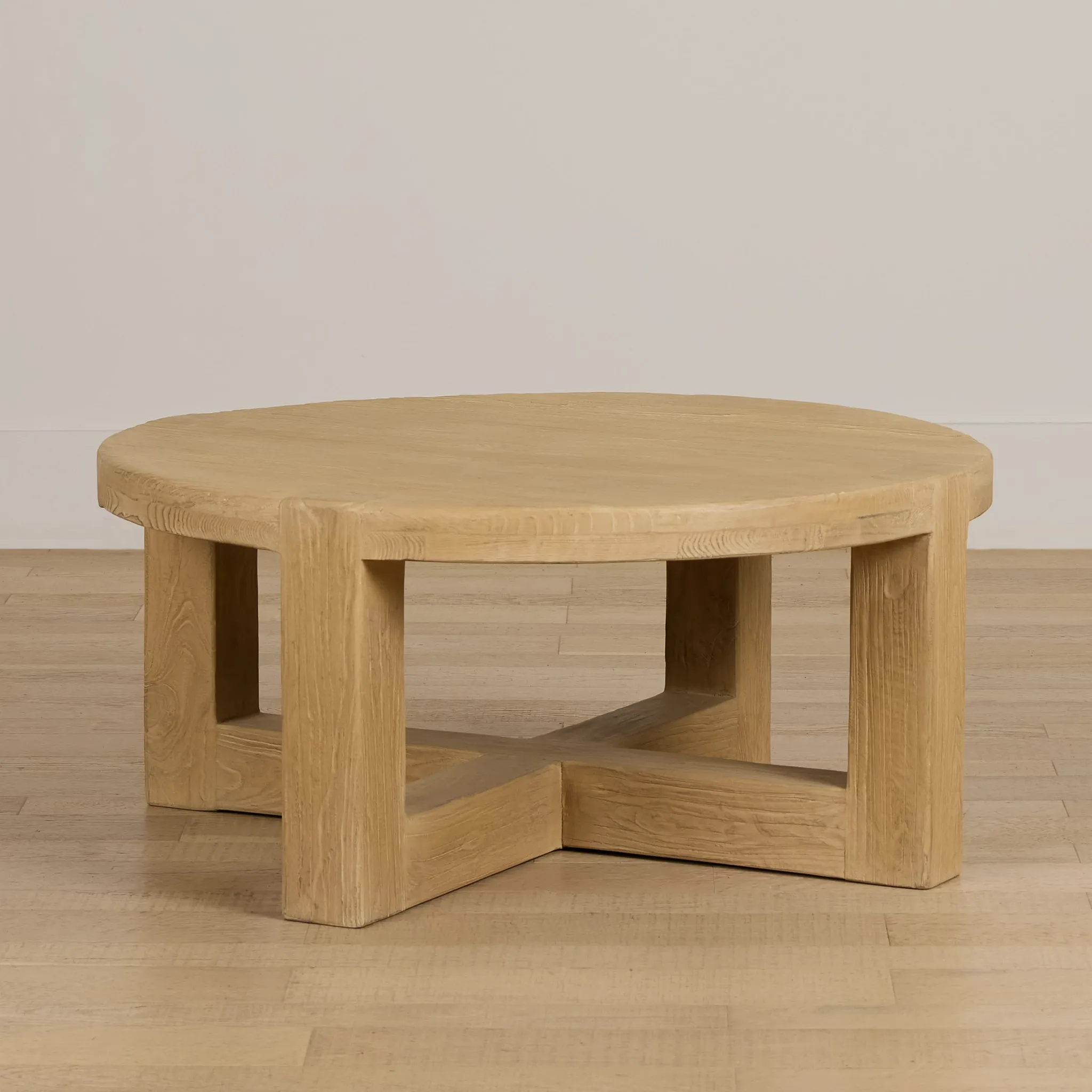 Clarisa Light Tone Round Coffee Table