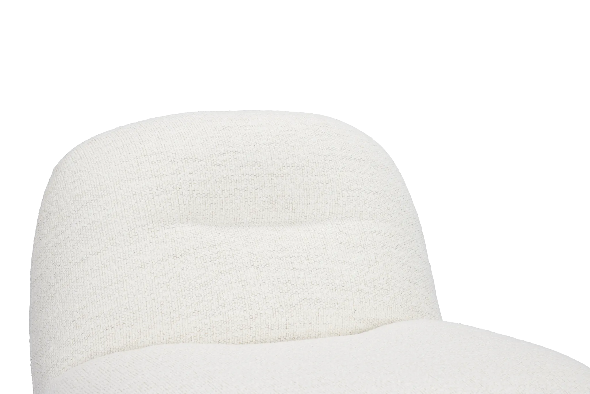 Aaliyah White Fabric Swivel Accent Chair