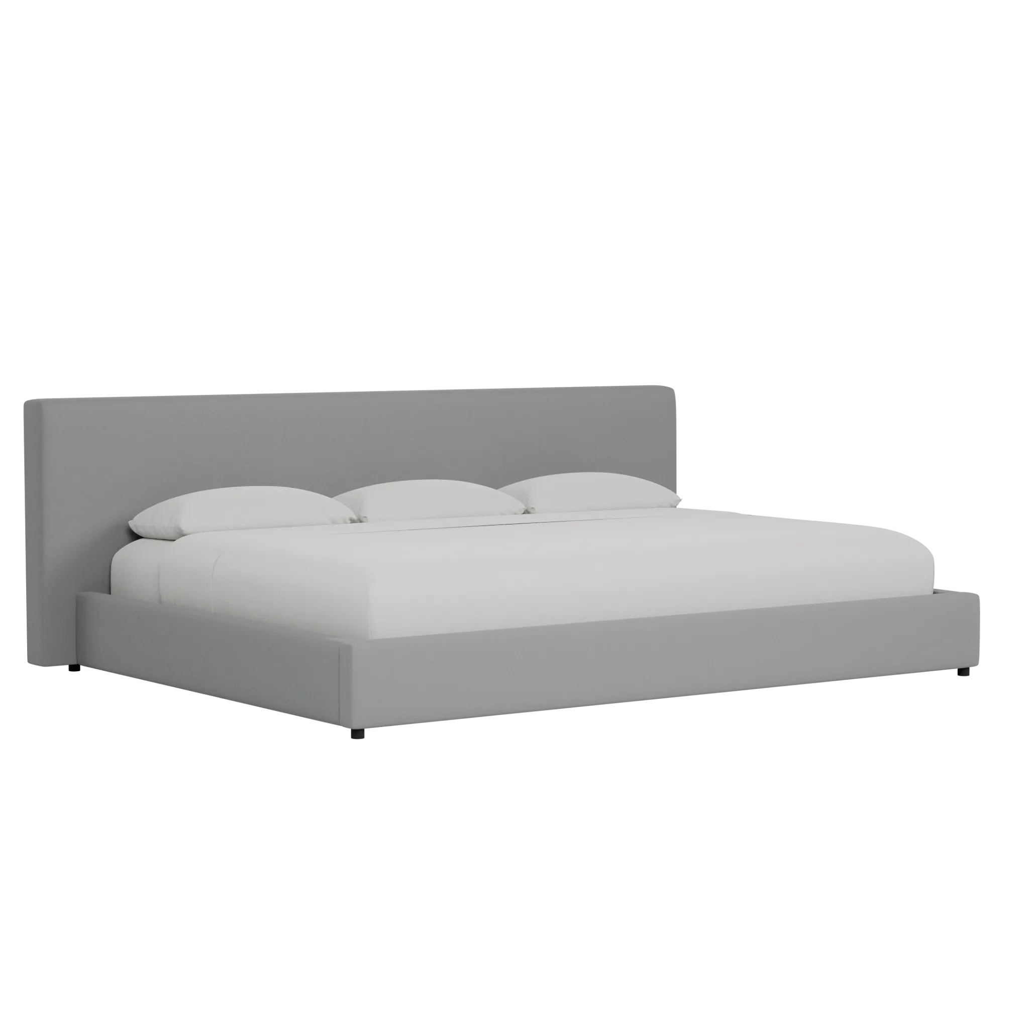 Grayton Delray Light Gray 44" Upholstered Platform Bed