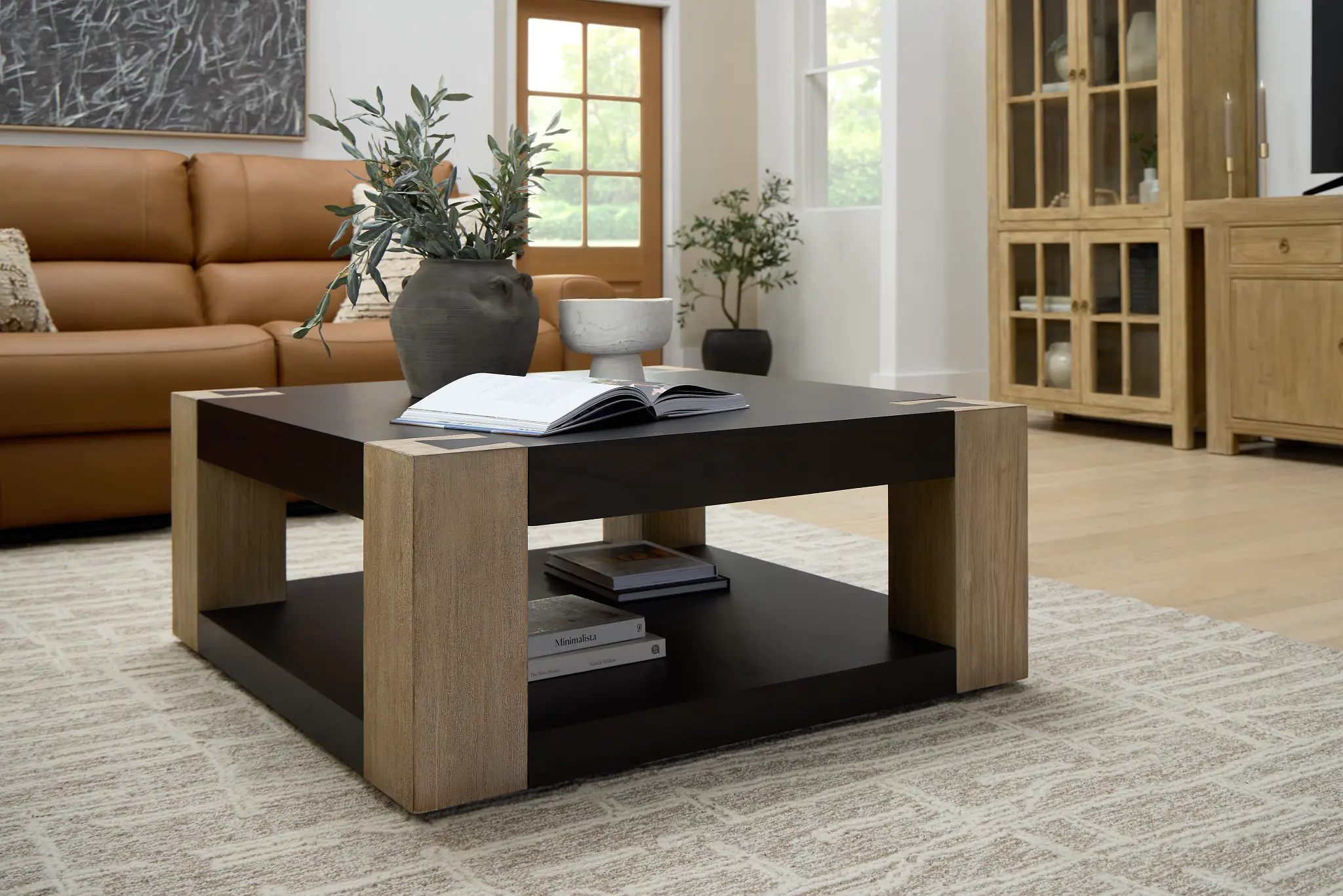 Jacob Two-tone Square Coffee Table Jacob Two-tone Square Coffee Table