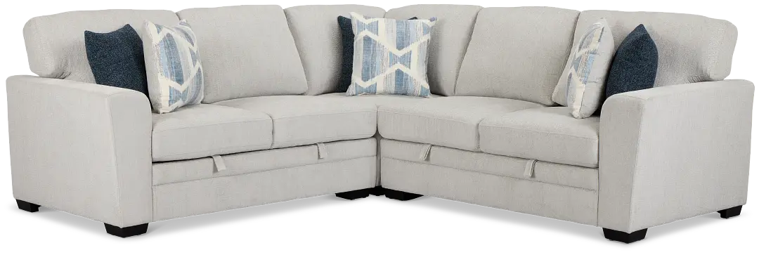 Everly Gray Fabric Small 2-arm Storage Sectional Everly Gray Fabric Small 2-arm Storage Sectional