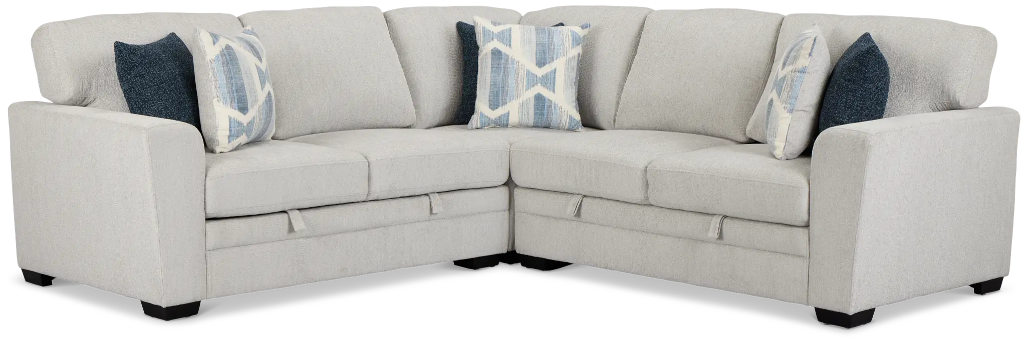 Everly Gray Fabric Small 2-arm Storage Sectional Everly Gray Fabric Small 2-arm Storage Sectional