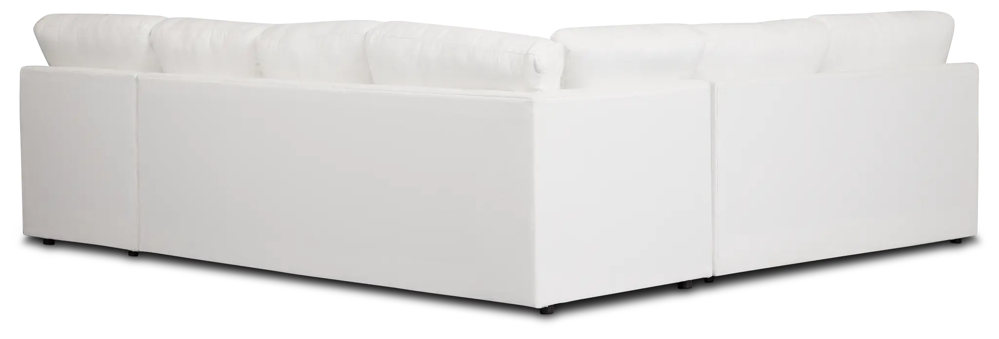 Rhodes White Fabric Medium Right Chaise Sectional Rhodes White Fabric Medium Right Chaise Sectional