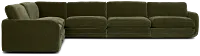 Jules Green Velvet 6-piece Modular Sectional