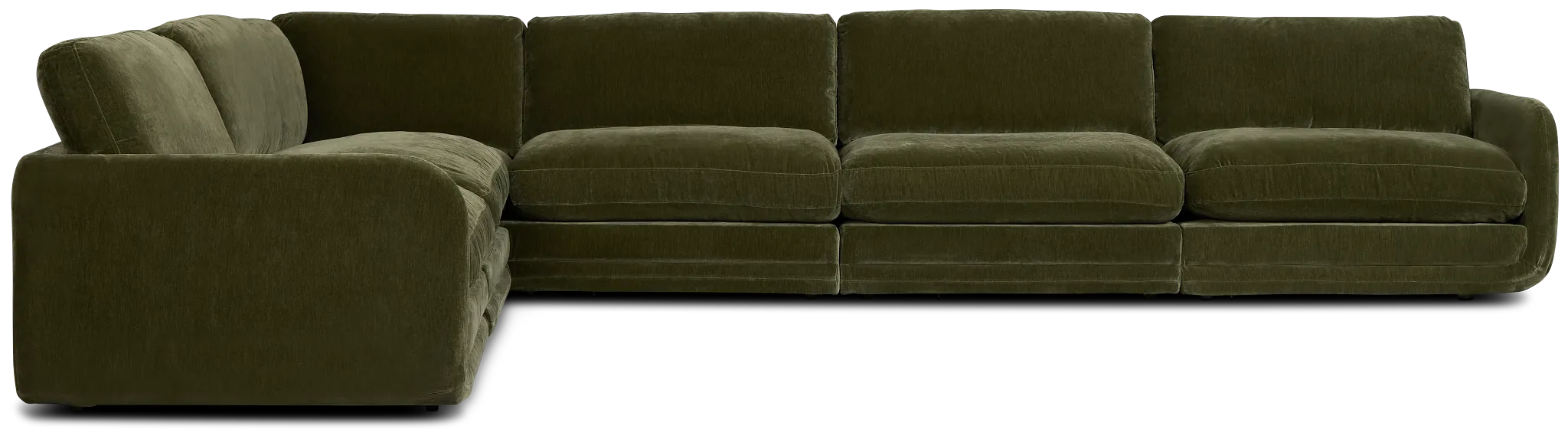 Jules Green Velvet 6-piece Modular Sectional