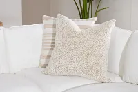 Maros White Square Accent Pillow