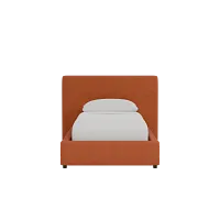 Grayton Merino Brown 44" Upholstered Platform Bed