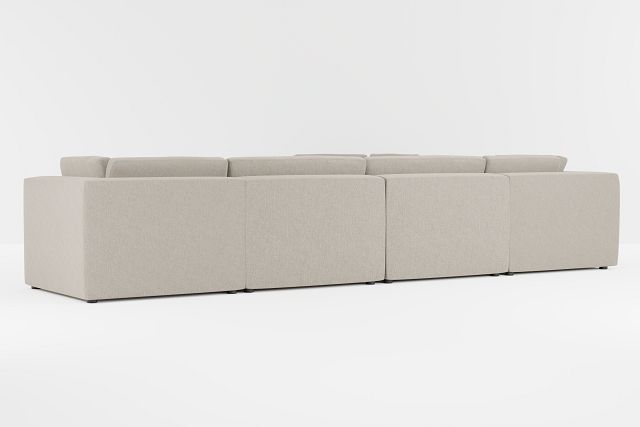 Destin Elevation Khaki Fabric 6-piece Modular Sectional