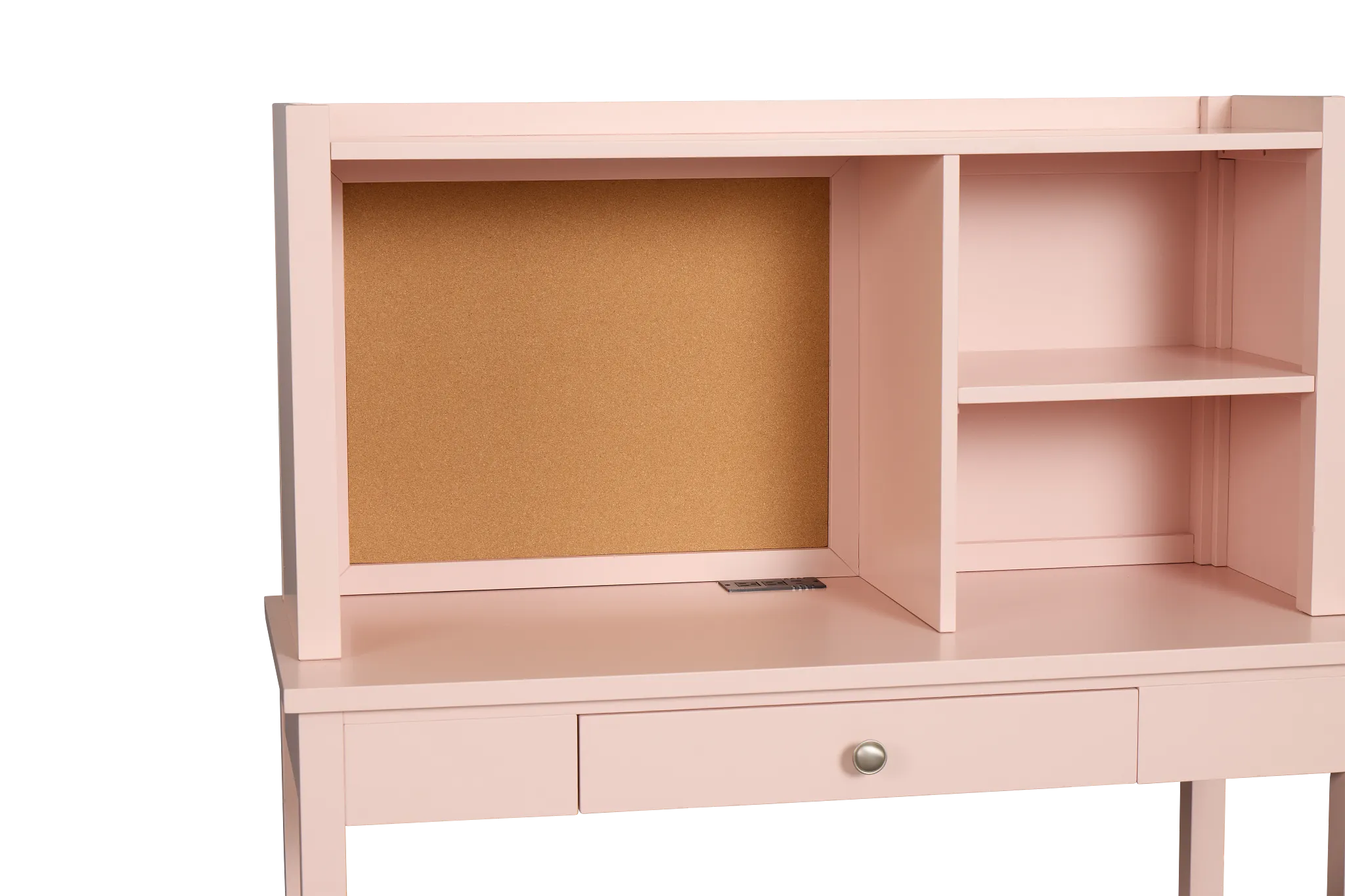 Charleston Pink 1-drawer Desk & Hutch