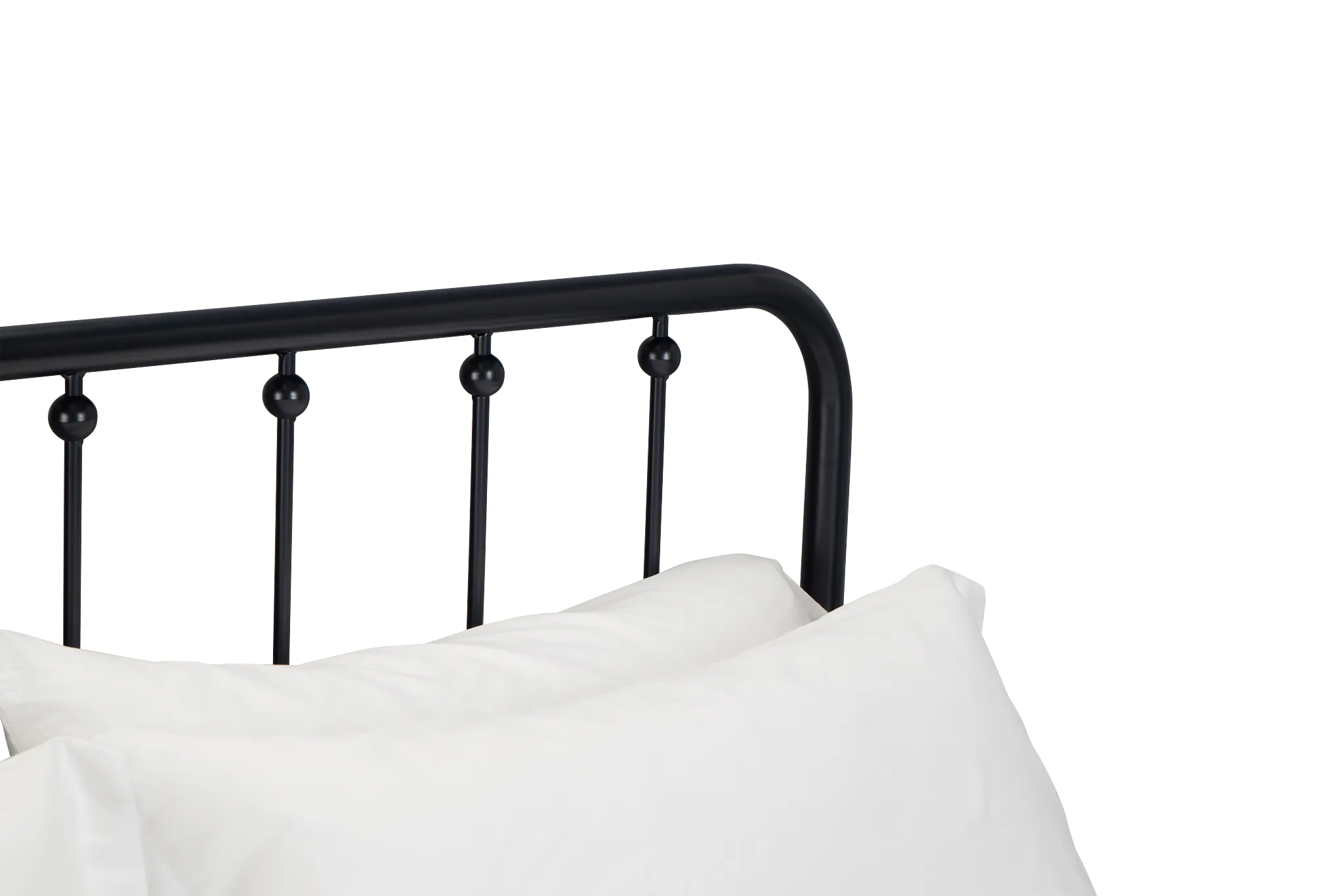 Rory Black Metal Panel Bed