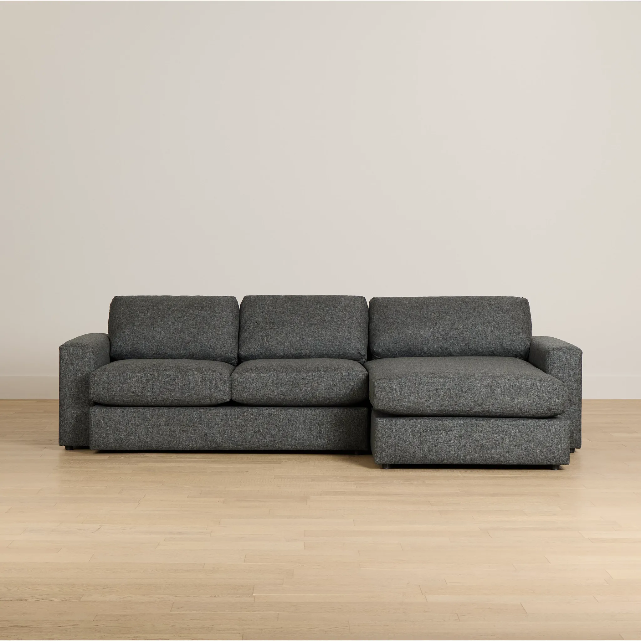 Brantley Dark Gray Fabric Right Chaise Sectional