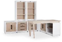 Boca Grande Light Tone Large L Wall Desk