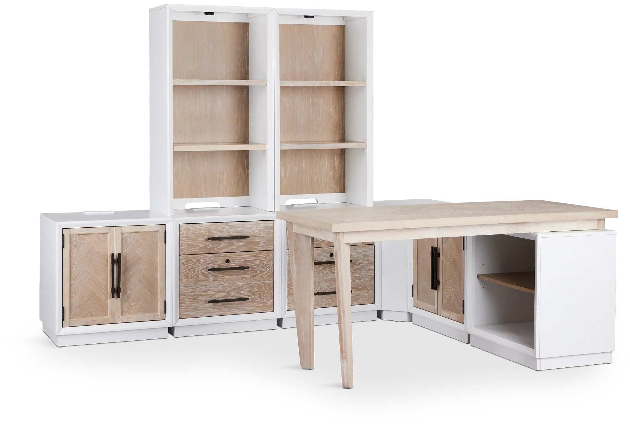 Boca Grande Light Tone Large L Wall Desk