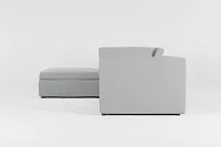 Destin Suave Gray Fabric 4-piece Bumper Sectional