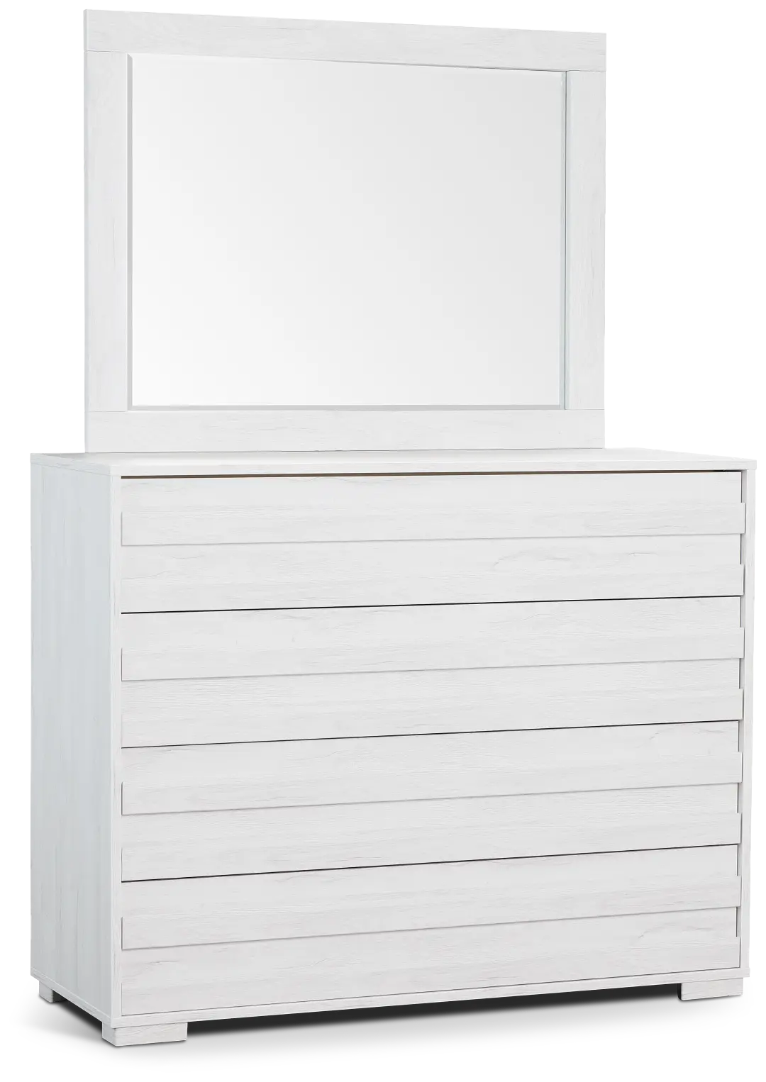 Everett White Dresser & Mirror Everett White Dresser & Mirror