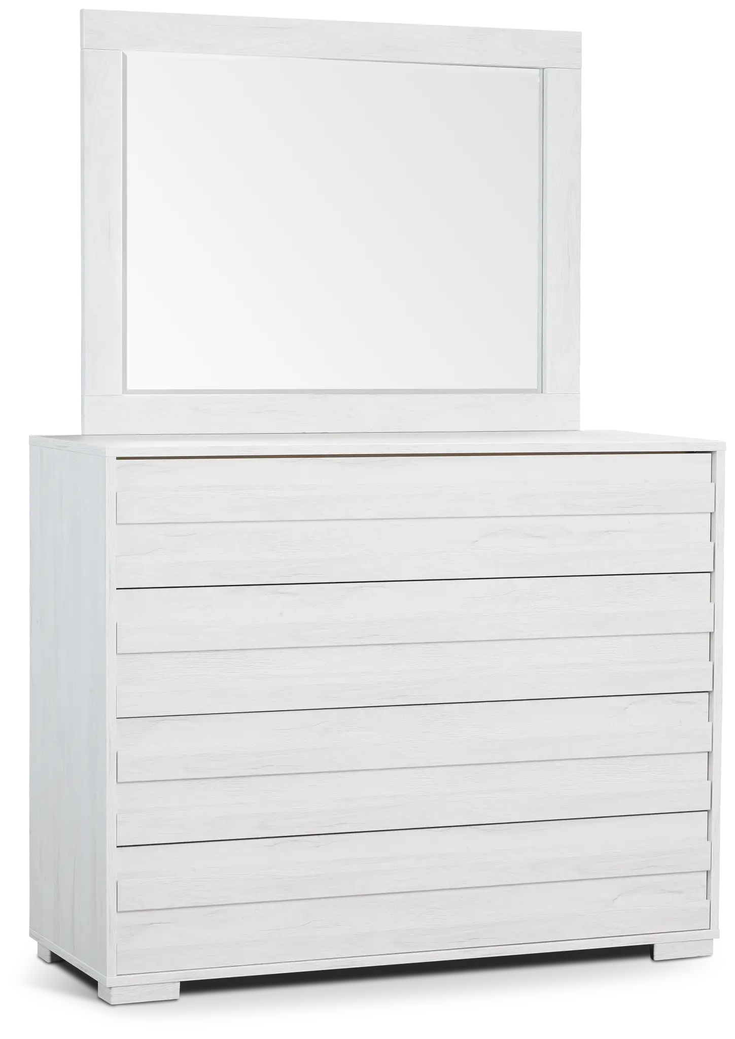 Everett White Dresser & Mirror Everett White Dresser & Mirror
