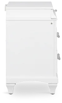 Milan White 2-drawer Nightstand