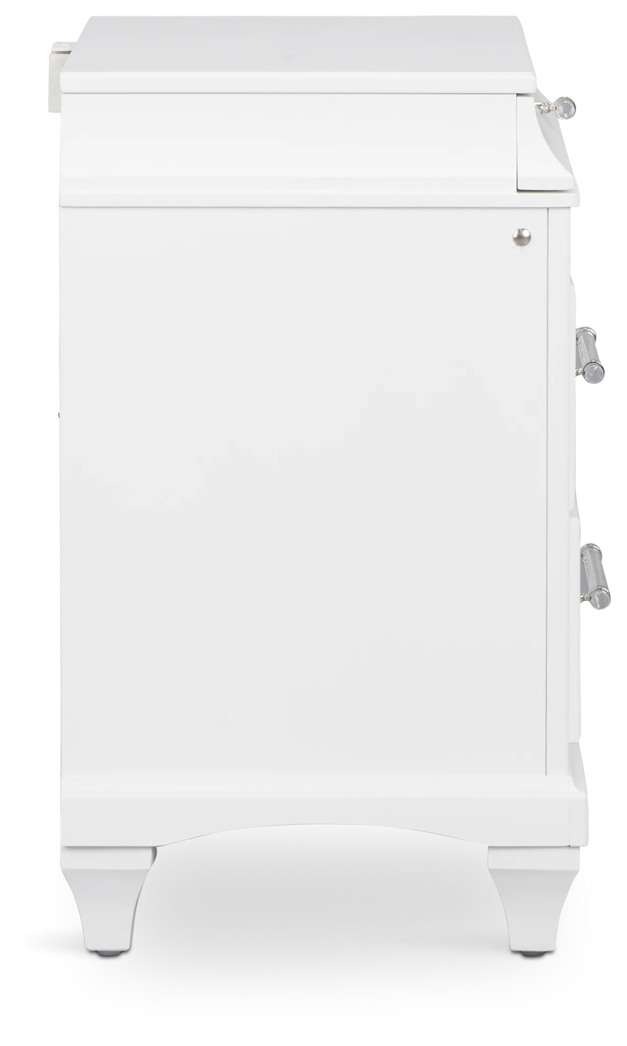 Milan White 2-drawer Nightstand