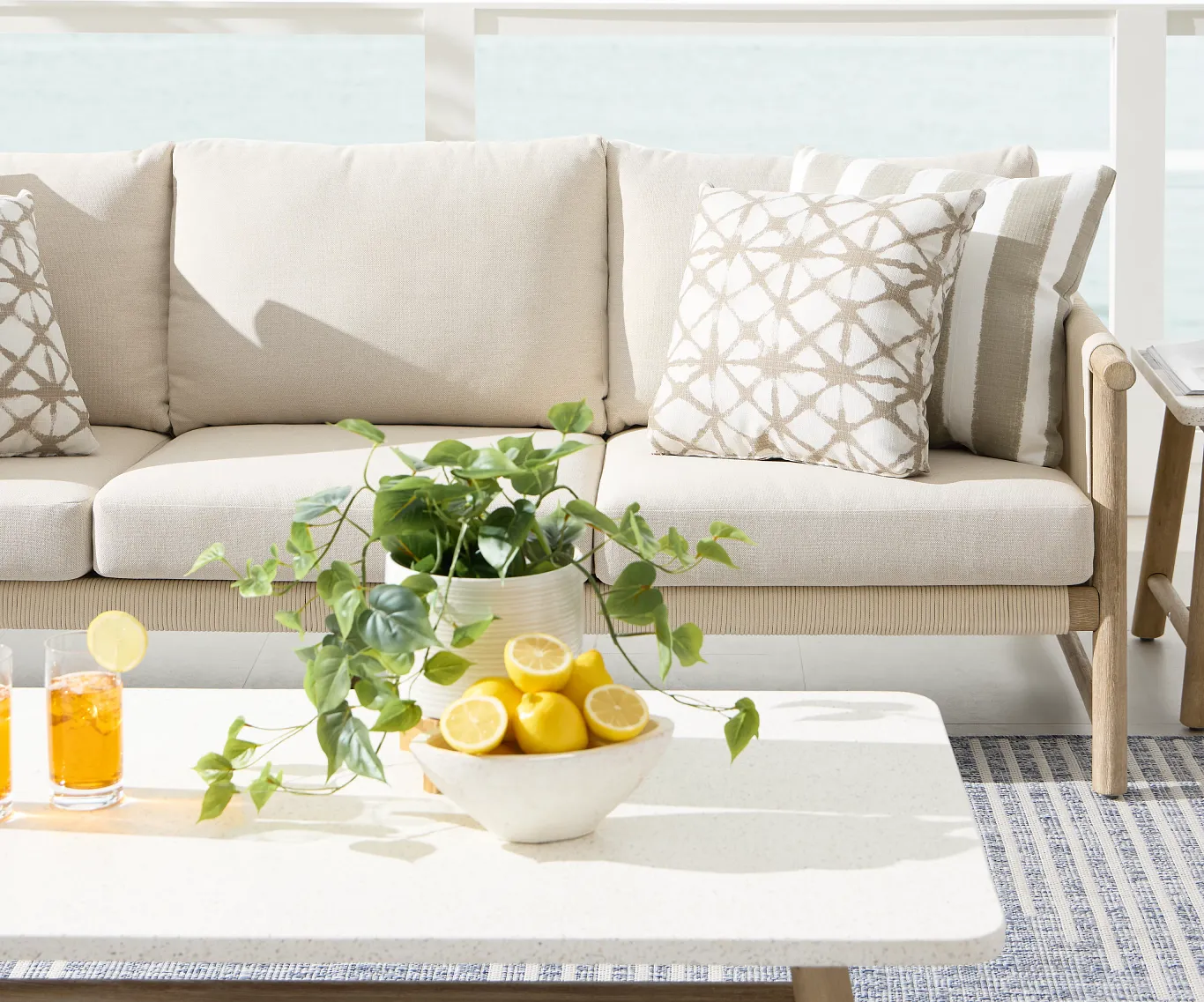 Azure Light Tone Loveseat