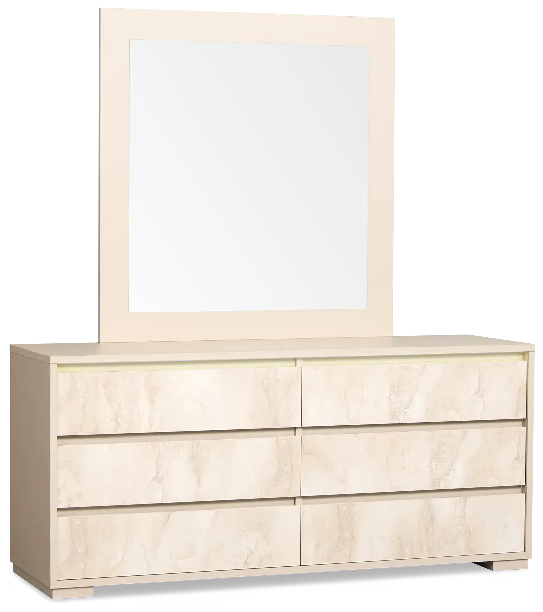 Valencia Light Tone Dresser & Mirror Valencia Light Tone Dresser & Mirror