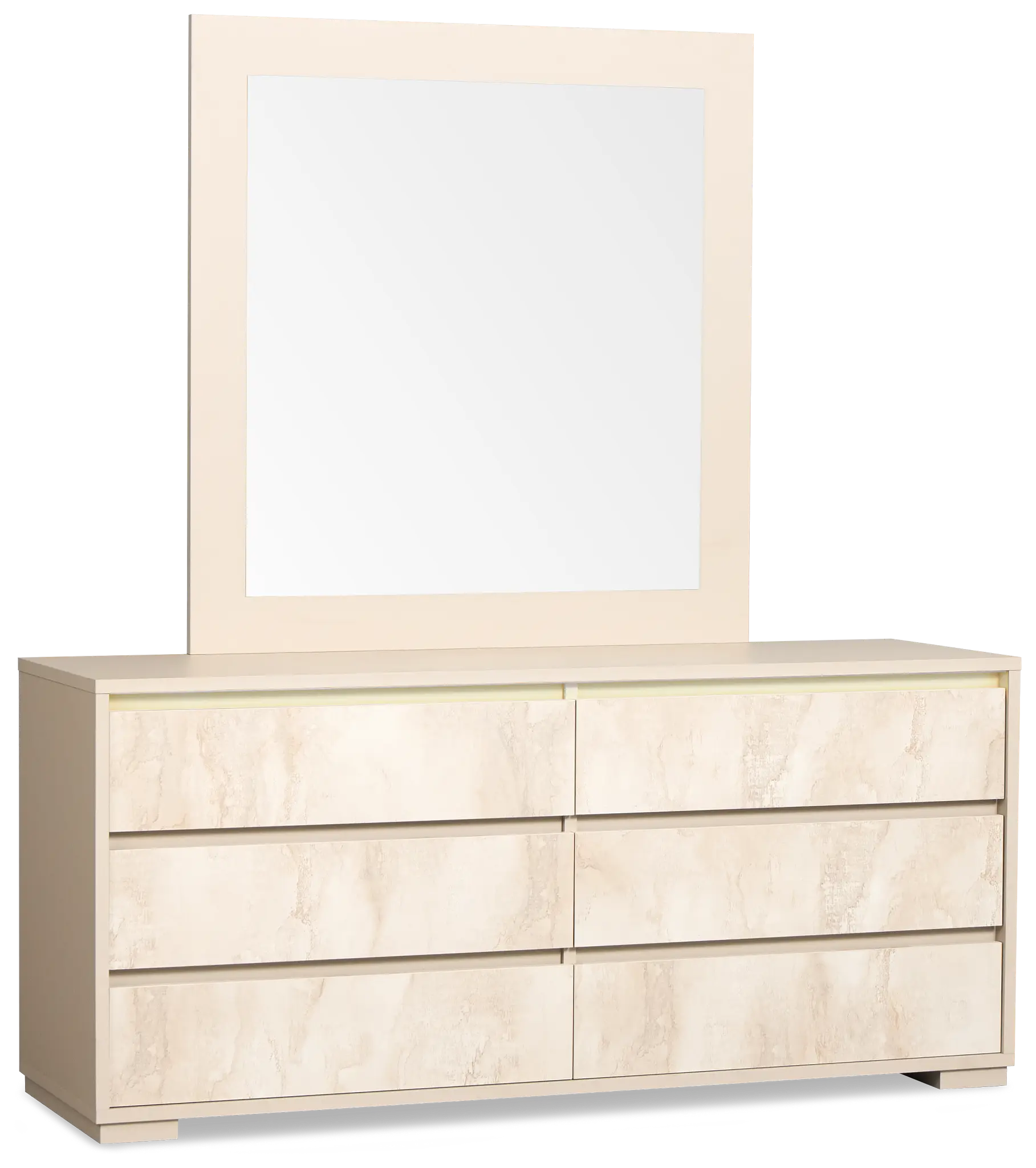 Valencia Light Tone Dresser & Mirror Valencia Light Tone Dresser & Mirror