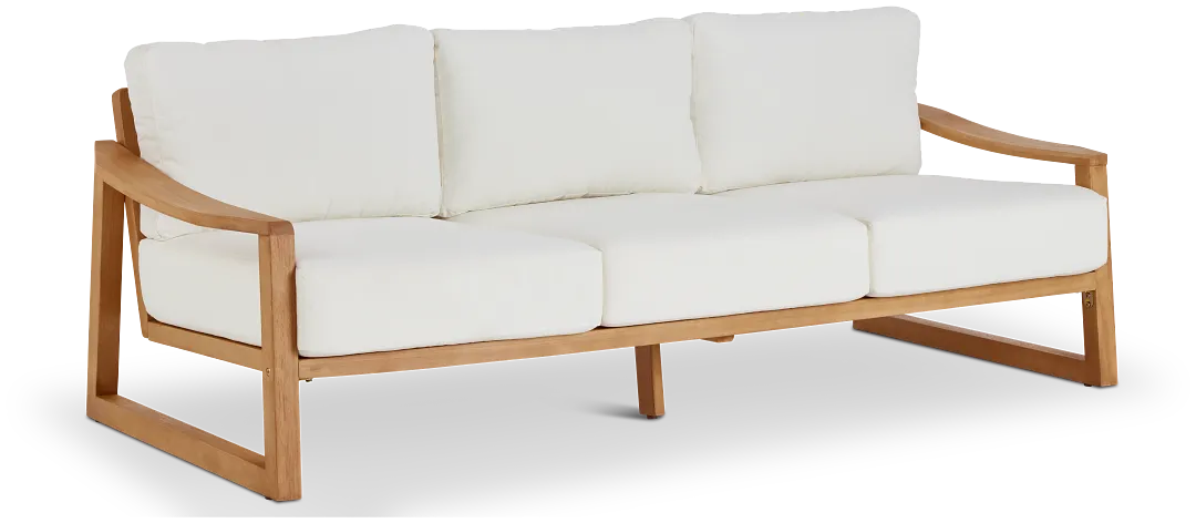 Tobago Light Tone Sofa With White Cushions