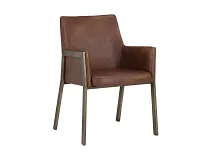 Liana Brown Upholstered Arm Chair