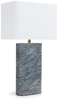 Meko Gray Marble Table Lamp