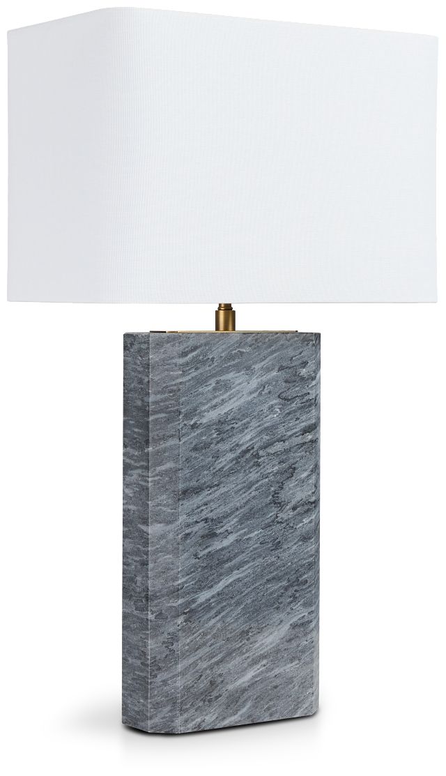 Meko Gray Marble Table Lamp