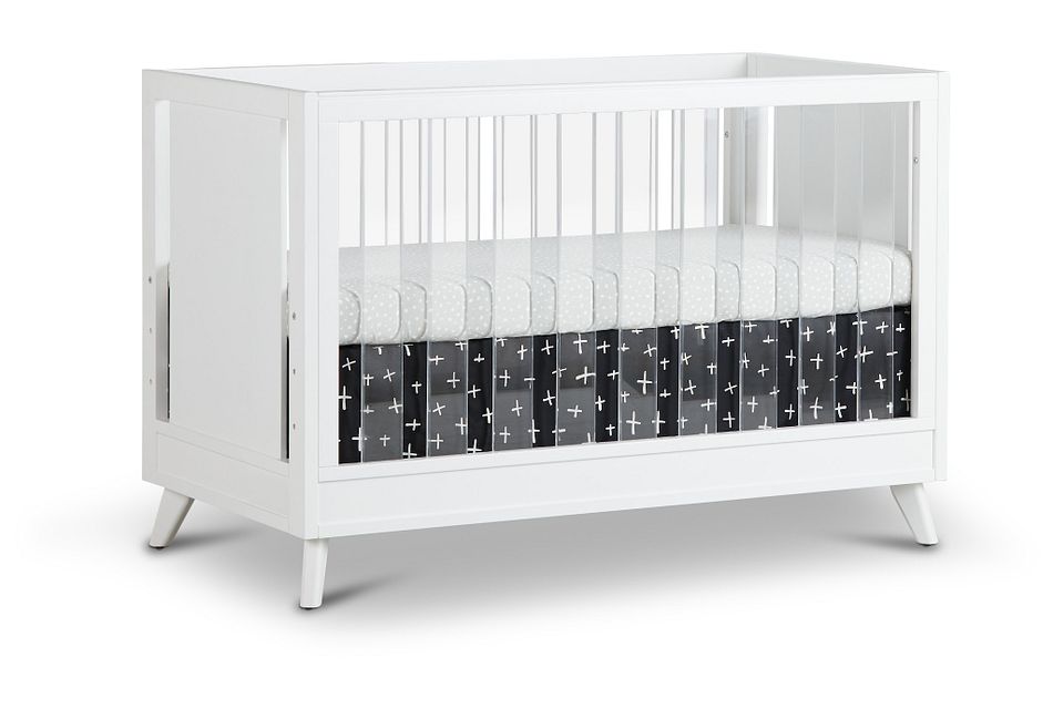 Kayson White Acrylic 3 In 1 Crib Baby Kids Cribs City