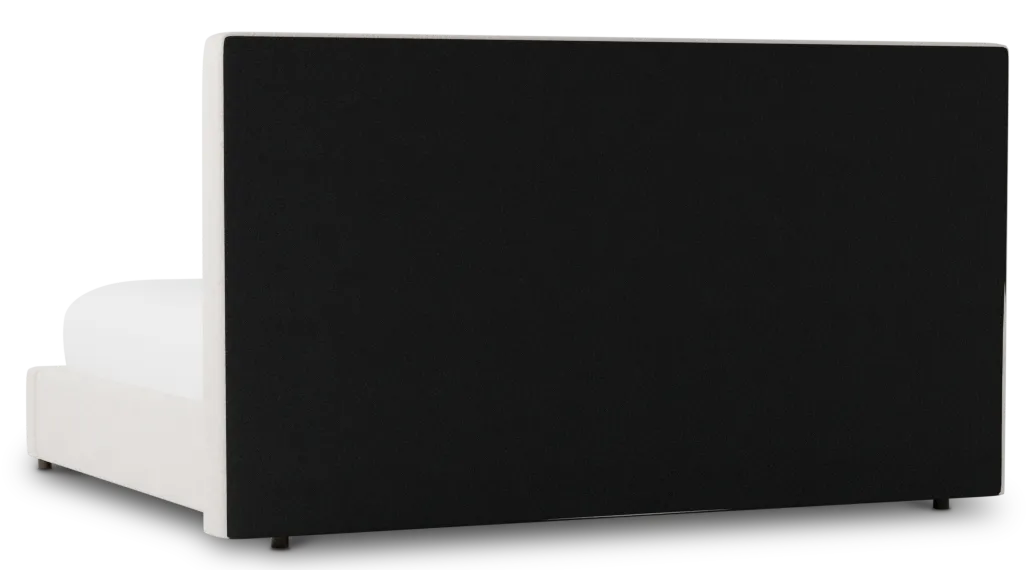 Grayton Linen Light Beige 54" Upholstered Platform Bed