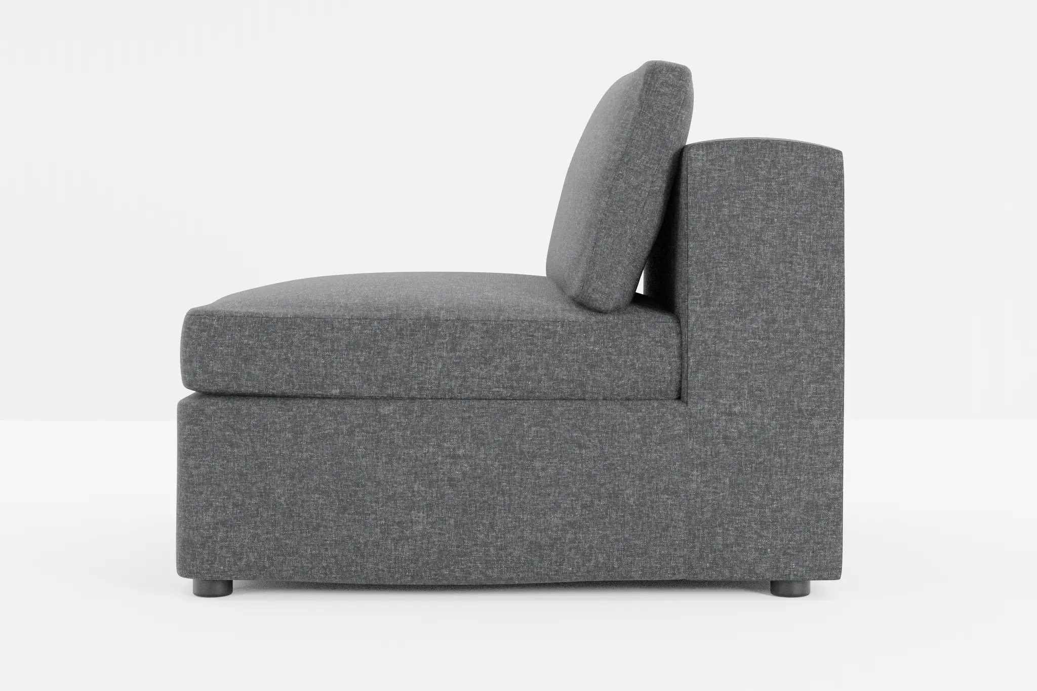 Destin Delray Dark Gray Fabric Armless Chair Destin Delray Dark Gray Fabric Armless Chair