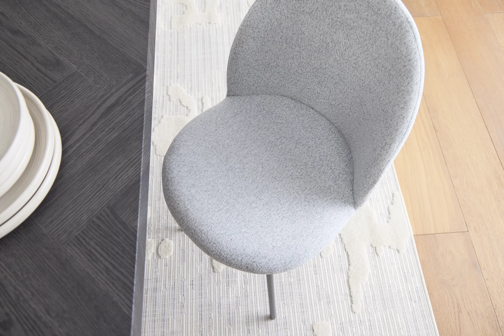 Brentwood Light Gray Upholstered Side Chair