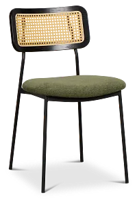 Lynden Green Woven Upholstered Side Chair
