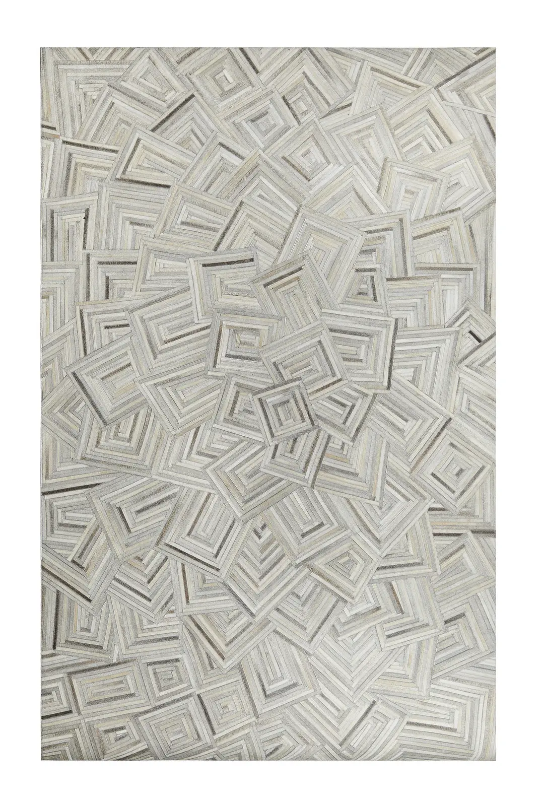 Puzzle Light Gray Leather 8x10 Area Rug Puzzle Light Gray Leather 8x10 Area Rug