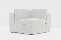 Destin Maguire Ivory Fabric Corner Chair