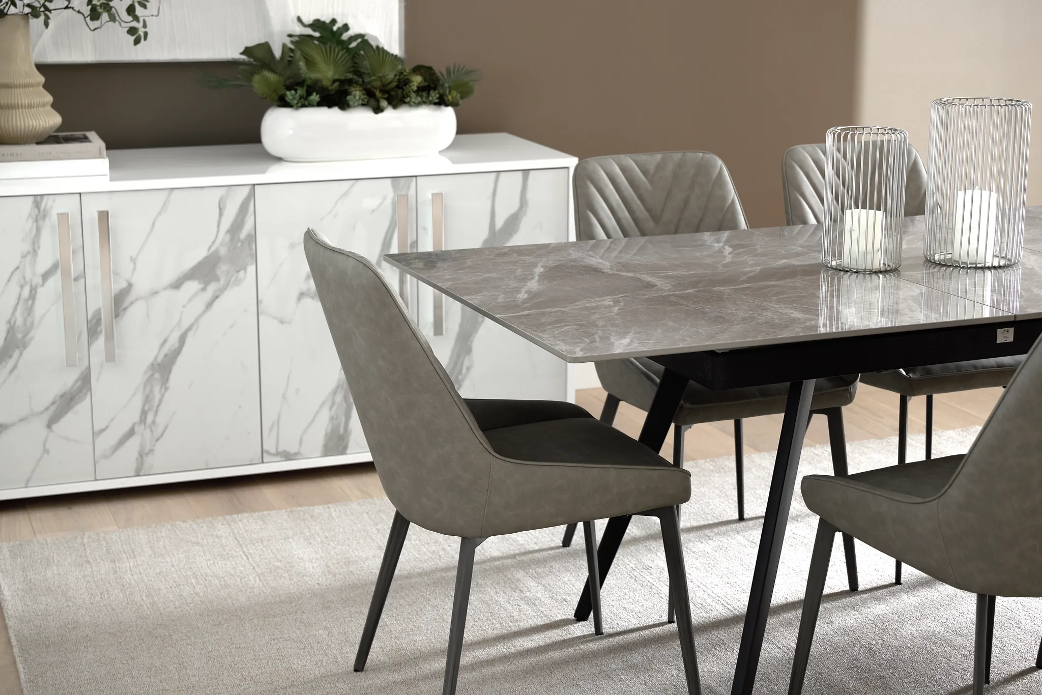 Maricopa Gray Extension Rectangular Table