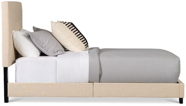 Flagler Beige Uph Panel Bed